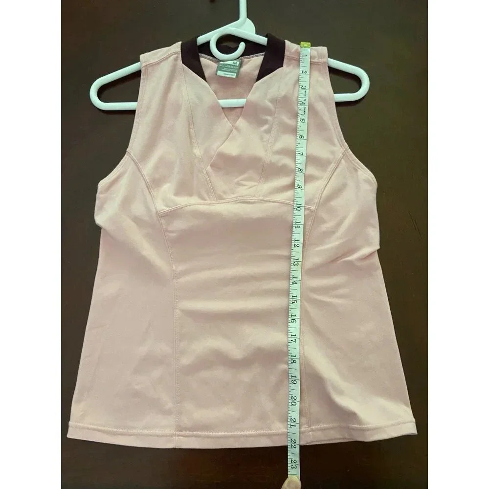 Nike Fit Dry Blush Pink & Burgundy Sleeveless Activewear Tank Size Medium Tennis - Picture 8 of 13